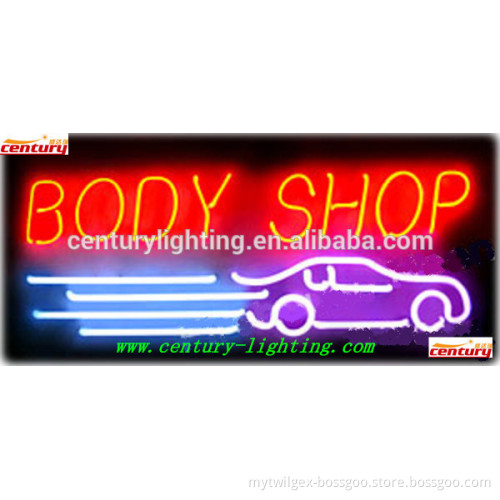 body shop neon sign